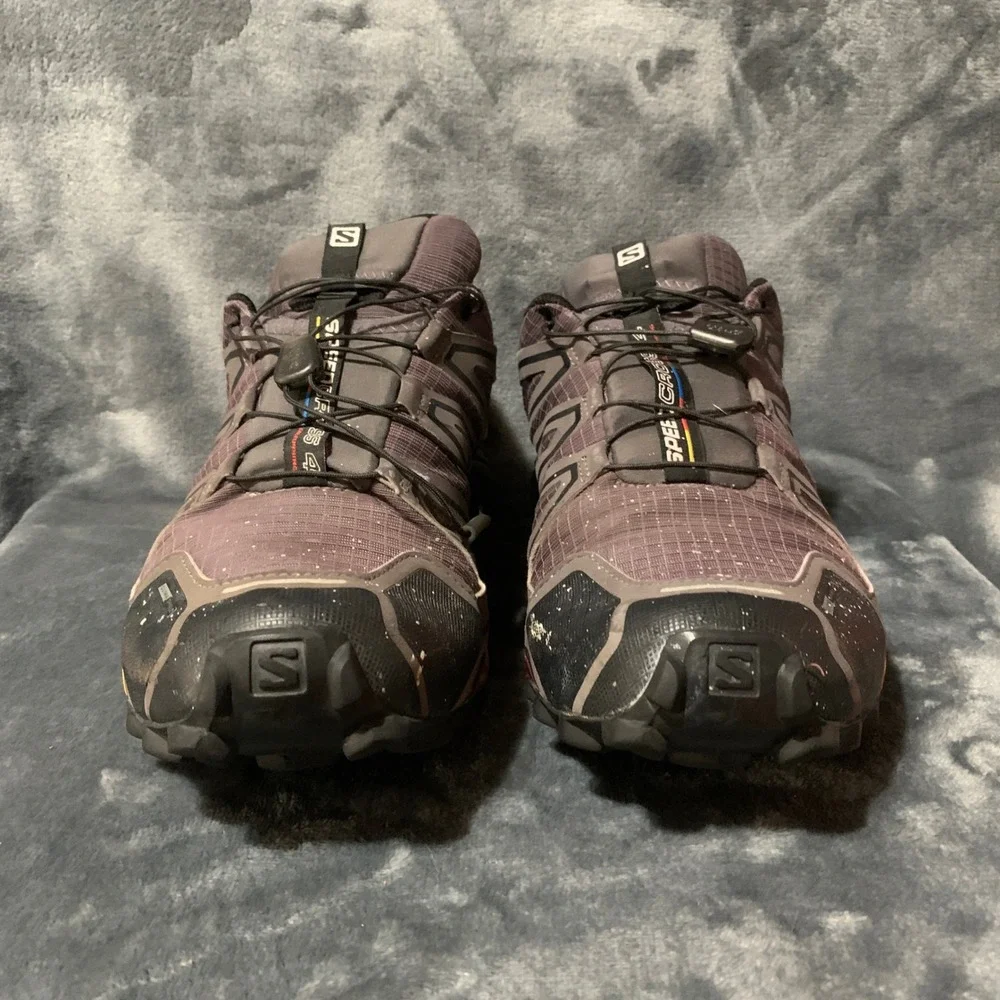 Salomon Speedcross 4 Mens Trail Running Shoes Size 13 Gray Black 383128 Flaw